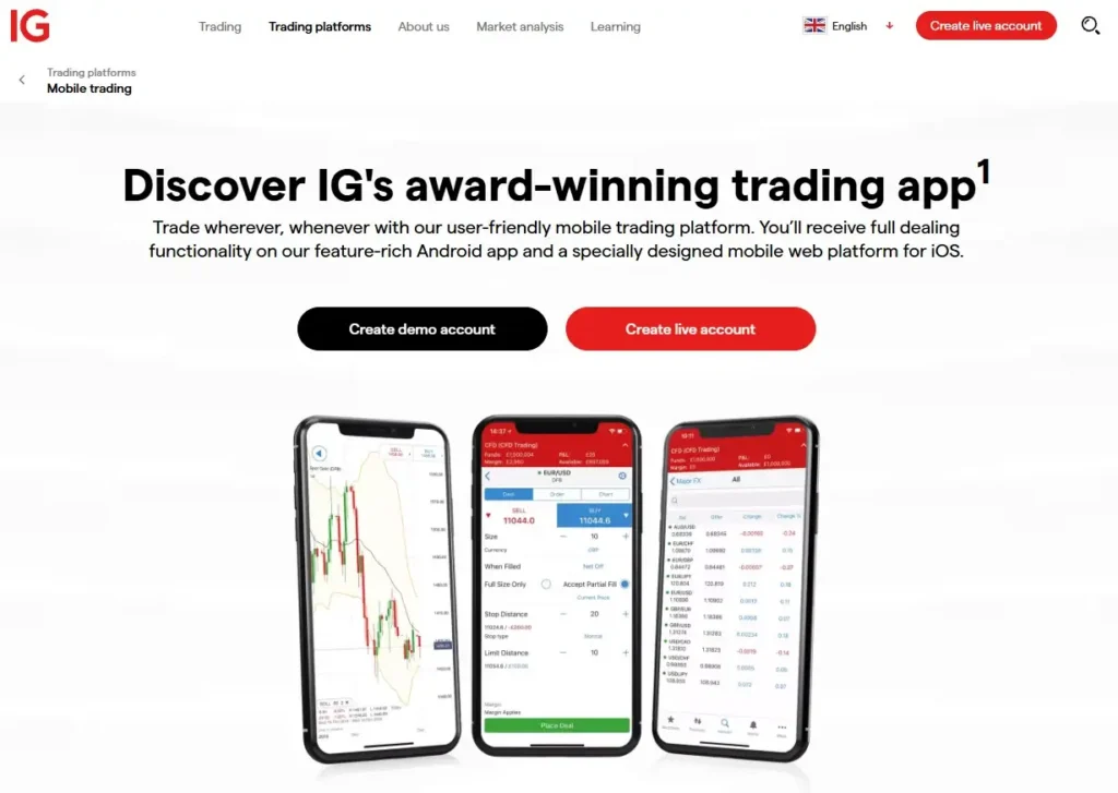 IG trading app