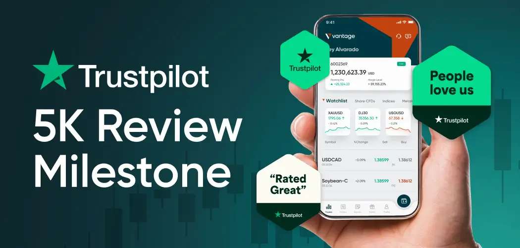 Vantage Reaches 5K Reviews on Trustpilot, Cementing Reputation as a Trusted Trading Platform 